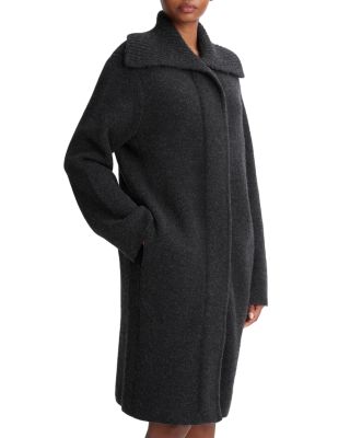 Vince - Ribbed Sailor Collar Sweater Coat