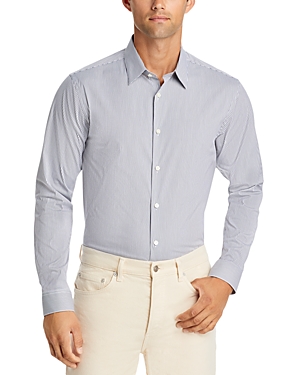 THEORY IRVING COTTON STRETCH WEALTH CHECK STANDARD FIT BUTTON DOWN SHIRT