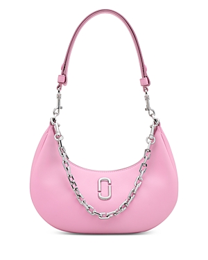 Marc Jacobs The J Marc Curve Shoulder Bag In Candy Pink/nickel