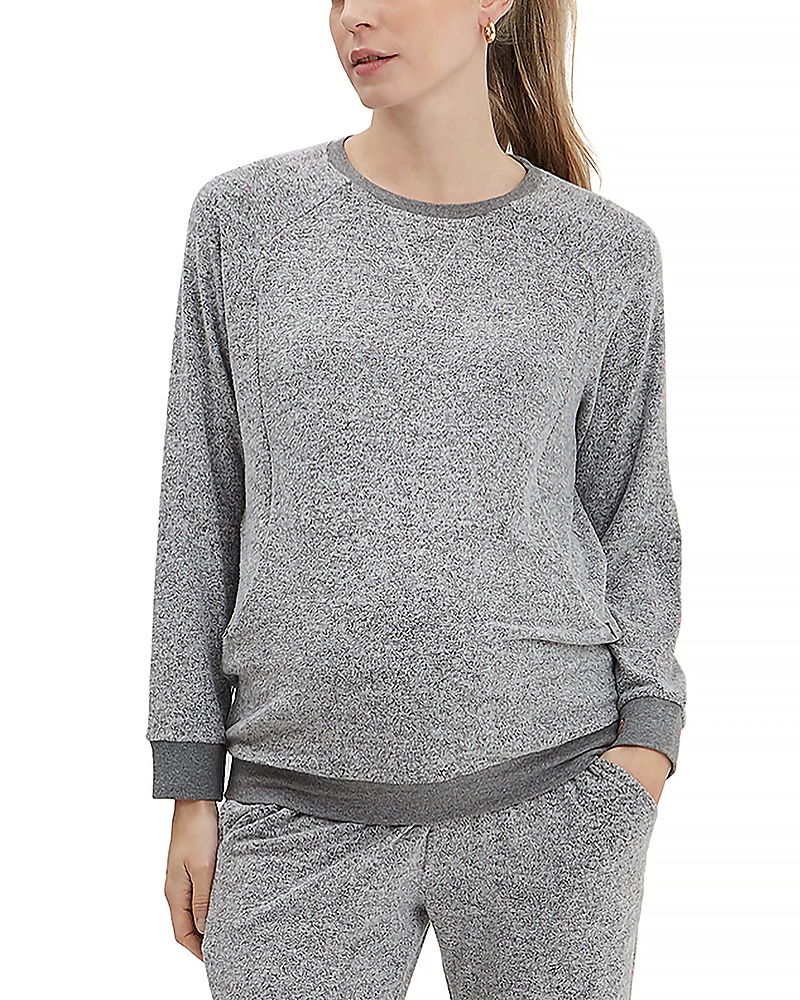 Nom Maternity Nursing Sweatshirt In Grey