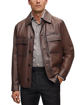 BOSS - Mando Leather Shirt Jacket