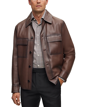 Boss Mando Leather Shirt Jacket