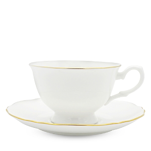 Prouna Amelie Brushed Gold Tea Cup & Saucer In Gold