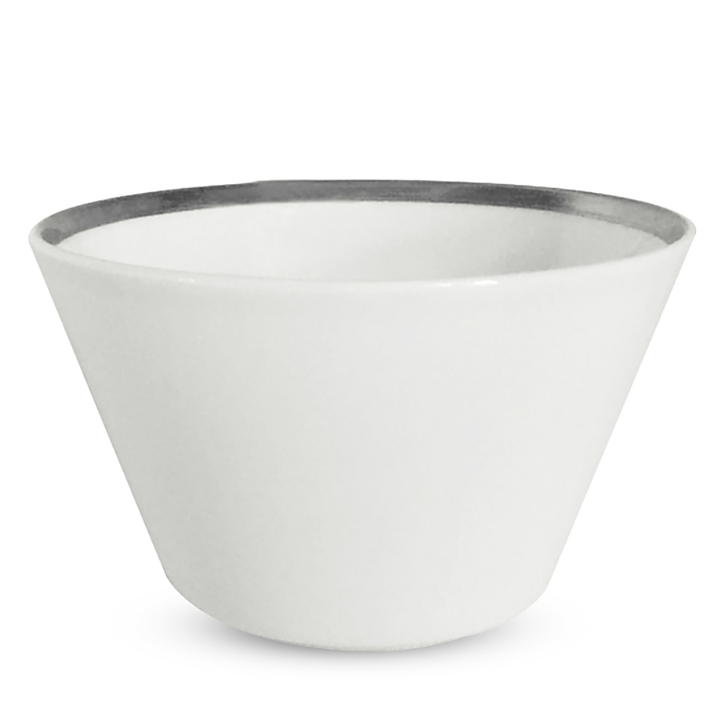 Prouna Platinum Edge Dessert/fruit Bowl In Silver