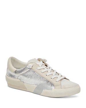 Shop Dolce Vita Women's Zina Low Top Sneakers In Chrome