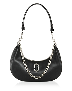 Marc Jacobs The J Marc Curve Shoulder Bag In Black/nickel