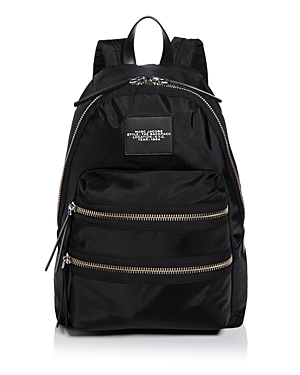 Shop Marc Jacobs The Biker Nylon Large Backpack In Black/nickel