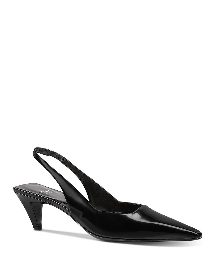 Gucci - Women's GG Hardware Pointed Toe Slingback Pumps