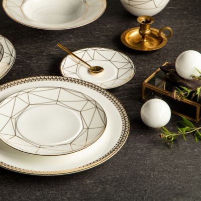 Gem Cut Gold Salt and Pepper Set