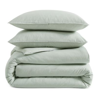 Pure Washed Linen-Blend Duvet Set, Full/Queen