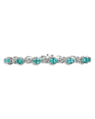 Le Vian Couture - 18K White Gold Paraiba Tourmaline, White & Brown Diamond Bracelet