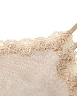 Lace Trim Silk Camisole
