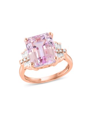 Bloomingdale's Fine Collection Kunzite & Diamond Ring in 14K Rose Gold - Exclusive