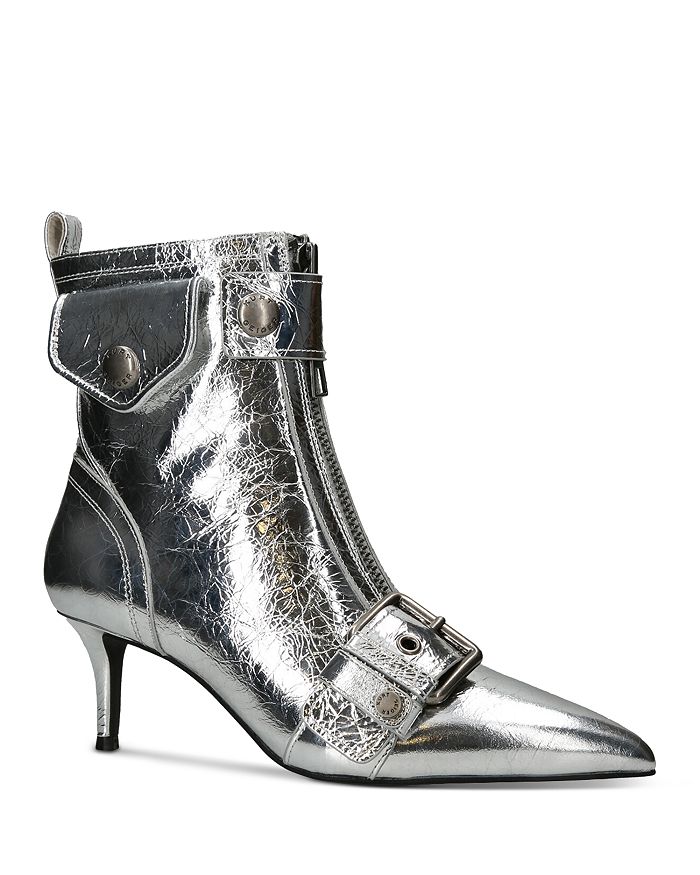KURT GEIGER LONDON Women s Hackney Pointed Toe Buckle Zip Kitten
