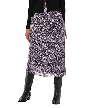 Whistles Daisy Field A Line Skirt In Purple/multi