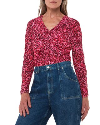 Whistles - Waving Leopard Gathered Top