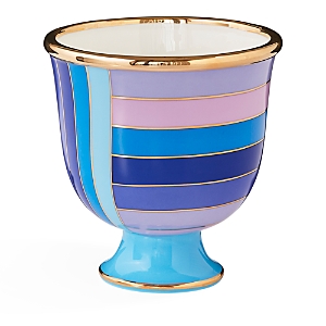 Shop Jonathan Adler Scala Pedestal Bowl In Blue
