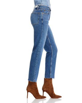 Stove Pipe High Rise Straight Jeans in Mid 70s