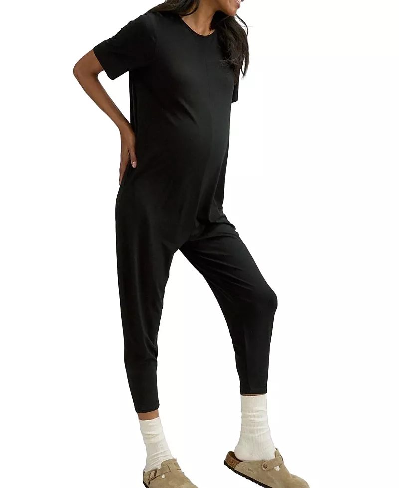 Hatch Collection Walkabout Short Sleeve Maternity Nursing Friendly Jumper
