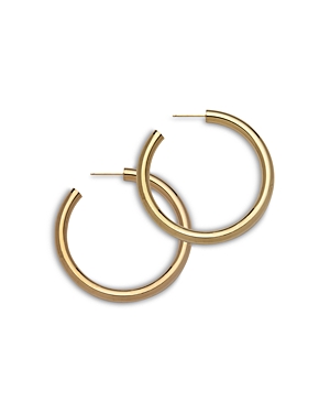 Jennifer Zeuner Lou Medium Hoop Earrings In 18k Gold Plated Sterling Silver