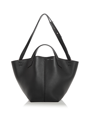 Shop Proenza Schouler Large Chelsea Leather Tote In Black/silver
