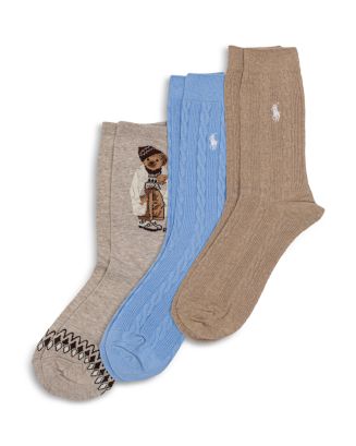 Polo Ralph Lauren Women's Flat Knit Trouser Socks, 3 Pack
