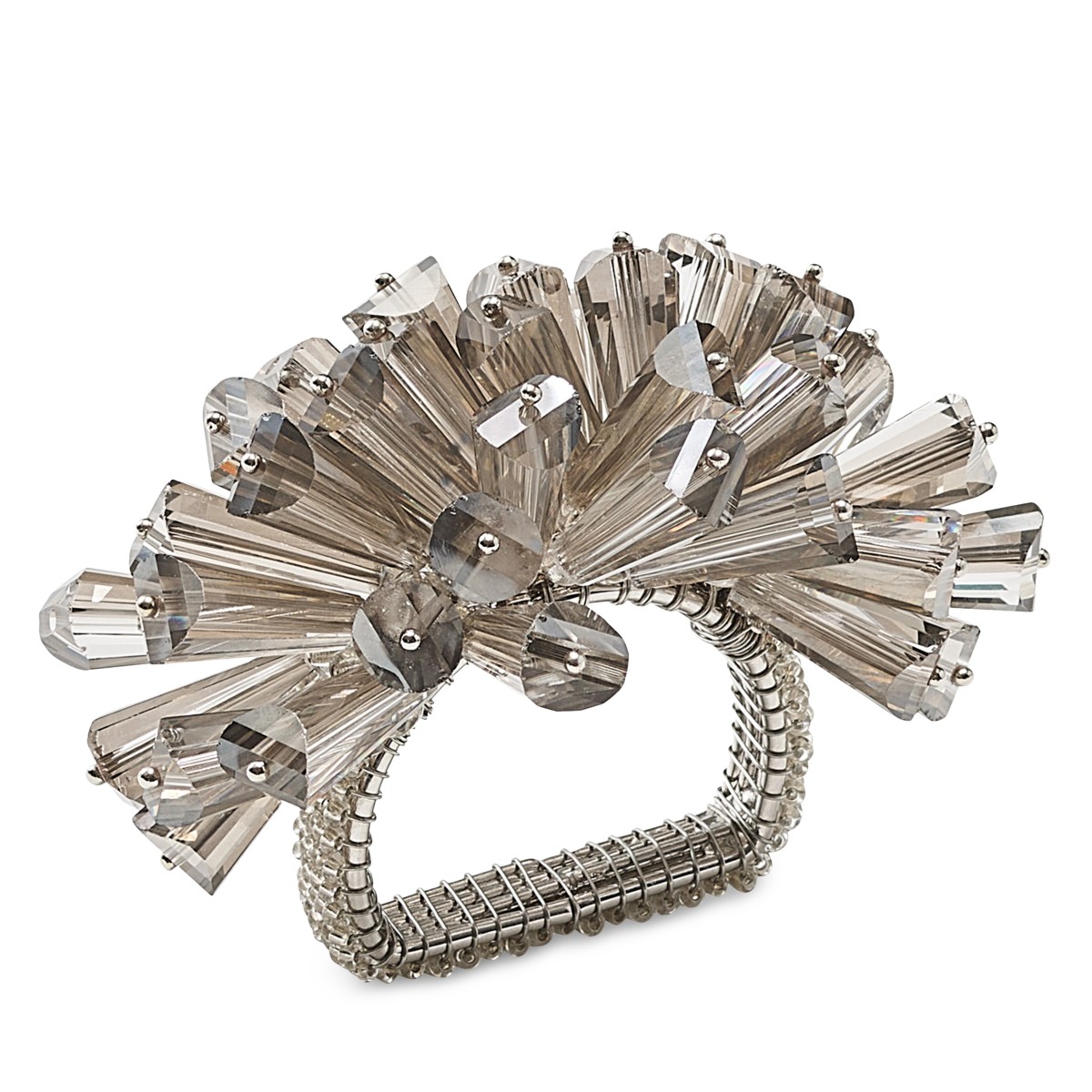 Kim Seybert Dazzle Napkin Ring in Smoke