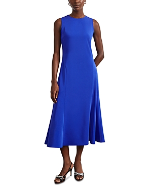 Hobbs London Palmer Sleeveless Midi Dress In Mazarine Blue