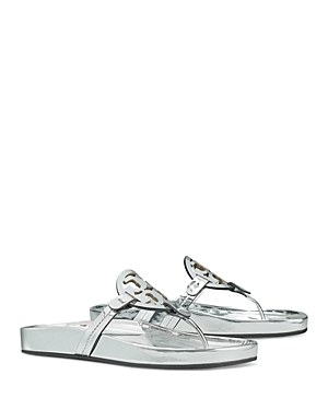 Tory Burch Miller Cloud Sandal In Argento