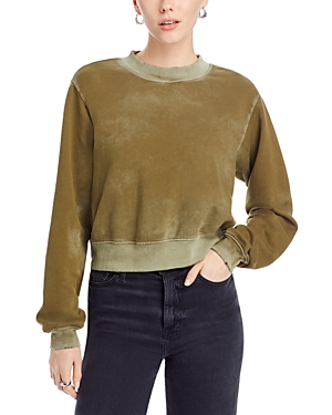 Cotton Citizen Milan Cropped Tie-dye Sweatshirt In Vintage Fern