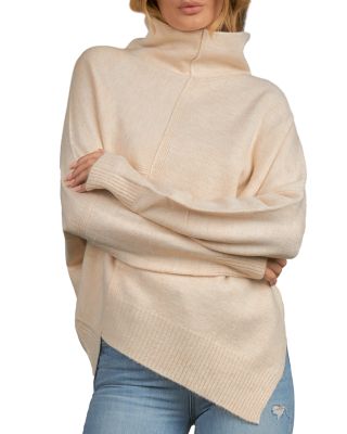 Asymmetrical high neck sweatshirt on sale