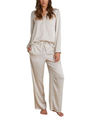 Barefoot Dreams Washed Satin Pajamas Set & Eye Mask