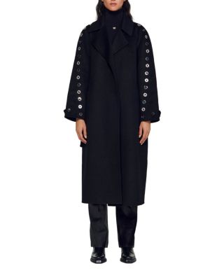 Sandro Daphny Double Breasted Trench Coat | Bloomingdale's