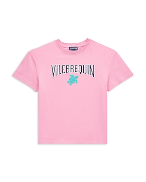 Vilebrequin Girls' Gabin Short Sleeve Crewneck Graphic Tee - Little Kid, Big Kid In Candy