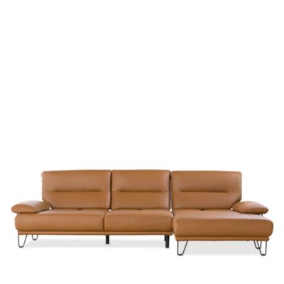 Amica 2-Piece Leather Sectional