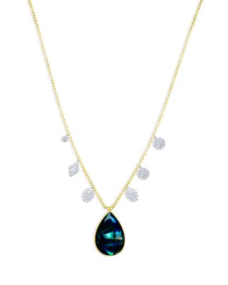 Meira T 14K White & Yellow Gold Paua Shell & Diamond Tangle Pendant Necklace