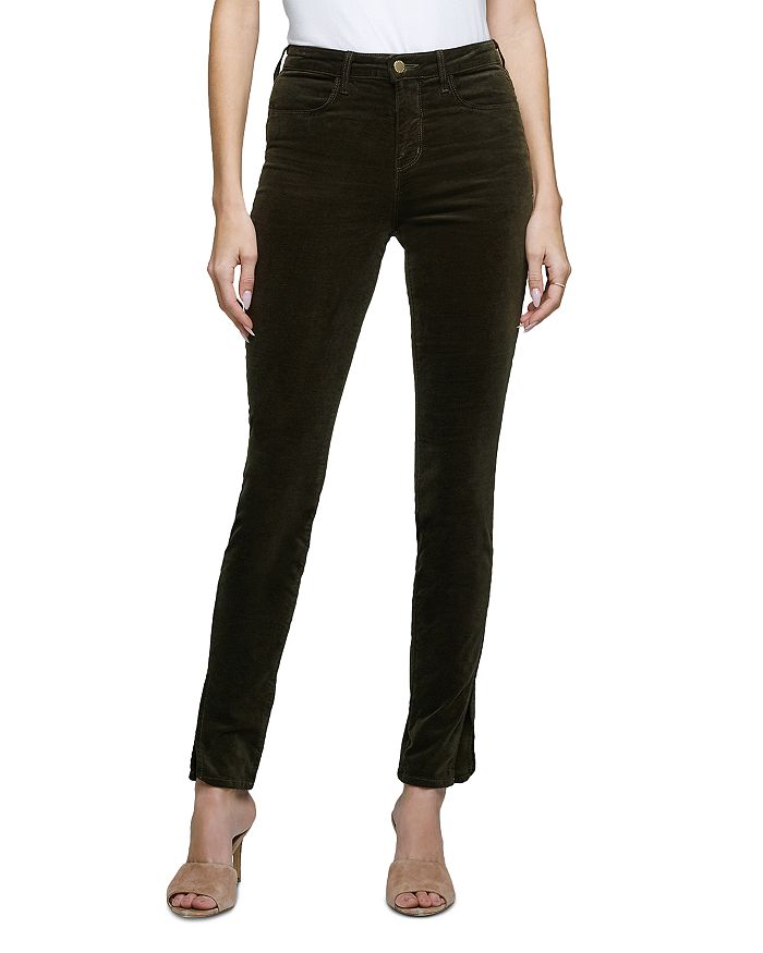 L'AGENCE Josie High Rise Skinny Corduroy Jeans in Hunter Green ...