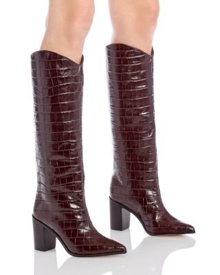 Women's Maryana Embossed Block Heel Tall Boots