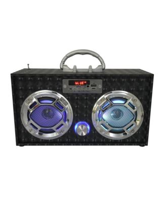  Bluetooth FM Radio with LED Speakers Boombox - Ages 6+