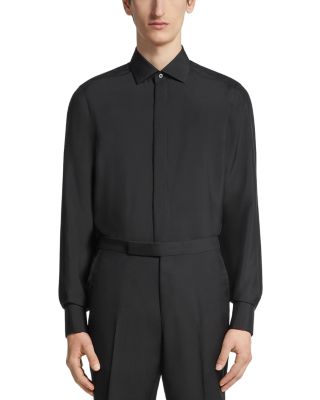 Zegna Silk Evening Regular Fit Dress Shirt | Bloomingdale's Men