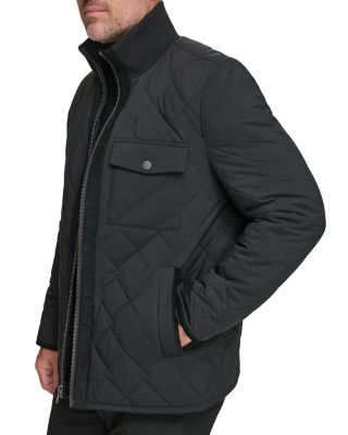 Amberg Diamond Quilted Corduroy Trim Water Resistant Jacket
