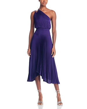 Shop A.l.c Ruby Pleated Dress In Purple