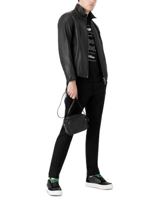 Emporio Armani Essential Leather Full Zip Jacket