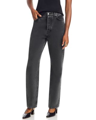 Veronica Beard - Daniela High Rise Straight Leg Jeans in Stoned Wash