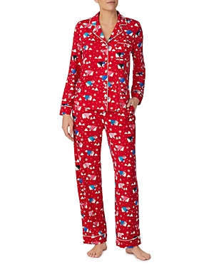 Kate Spade New York Printed Pajama Set In Black Novel