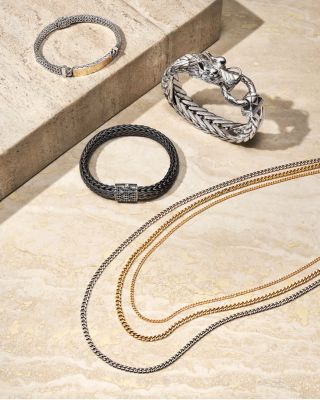 Men's 18K Yellow Gold Classic Chain Curb Link Necklace, 20"