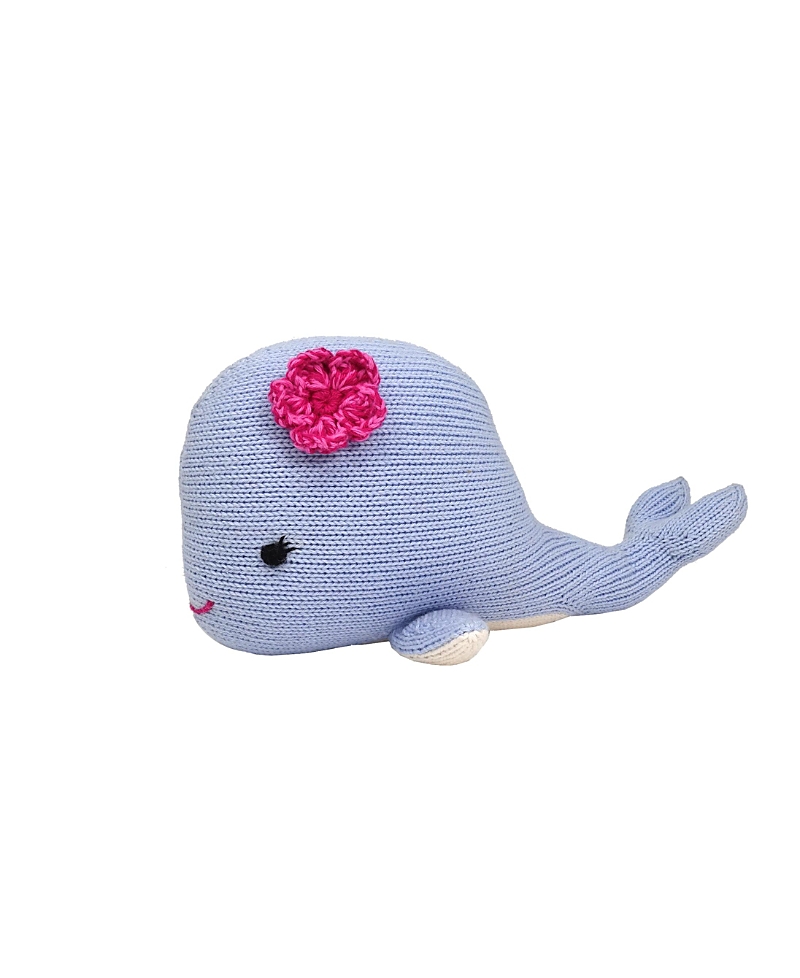Melange Collection Knit Cotton Whale With Flower - Ages 0+