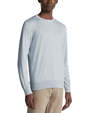 Zegna Cashseta Crewneck Sweater In Light Blue