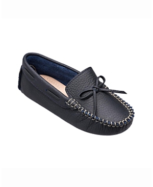 Shop Elephantito Boys' Contrasting Stitching Driver Loafer - Toddler In Navy