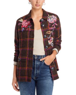 Johnny Was Garnet Plaid Shirt Jacket Bloomingdale s